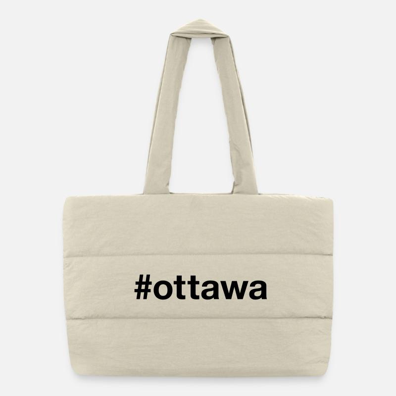OTTAWA Canada Kanada Hashtag Puffer Shopping Bag