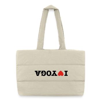 j'aime le yoga - Sac shopping matelassé - blanc naturel - Devant