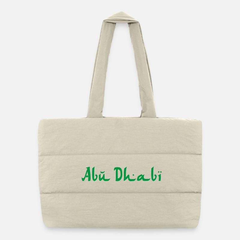 ABU DHABI - Sac shopping matelassé - blanc naturel