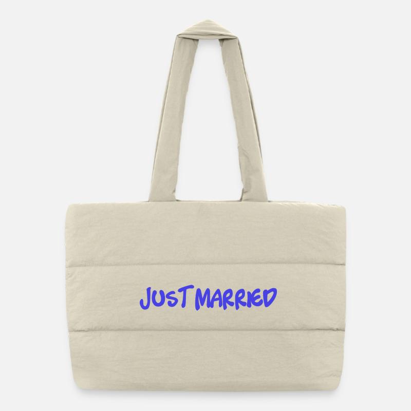 COUPLE. JUST MARRIED. EVJF. SAINT VALENTIN. MARIES Sac shopping matelassé