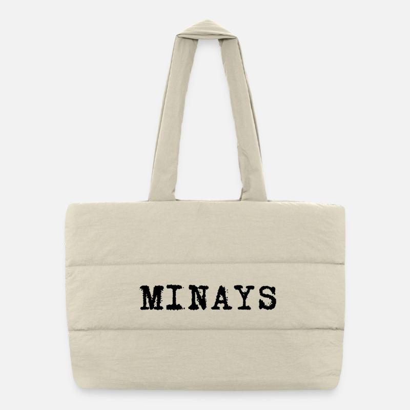 Logo Minays - Puffer-Einkaufstasche - Naturweiß