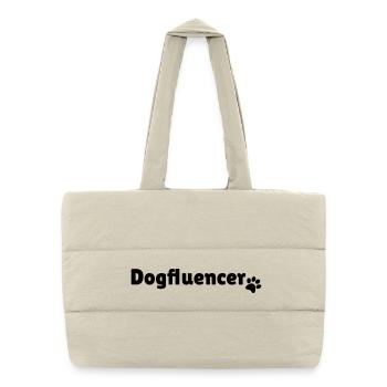 Dogfluencer influencer design gift - Puffer Shopping Bag - natural - Front