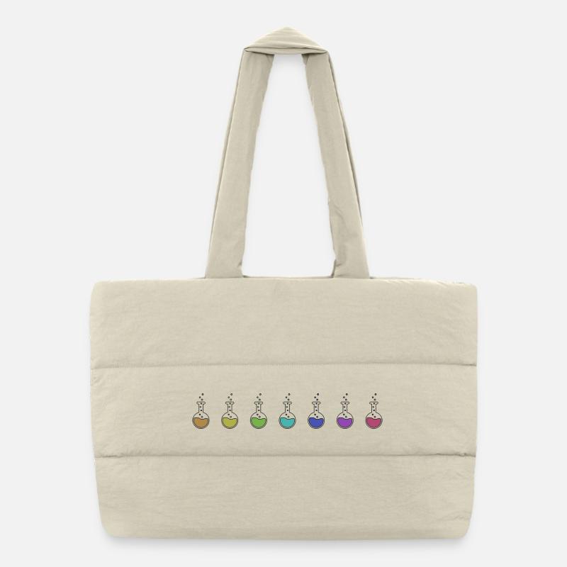 Expérience de chimie en laboratoire Sac shopping matelassé