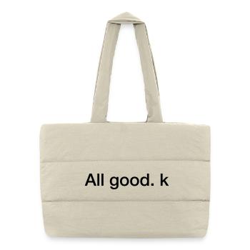 All good. GGR Race Skipper Woman Golden Globe - Puffer-Einkaufstasche - Naturweiß - Vorne