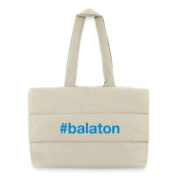 BALATON Hungary Ungarn Hashtag - Puffer-Einkaufstasche - Naturweiß - Vorne