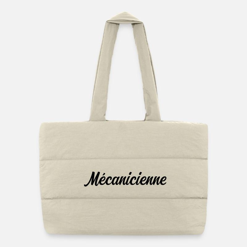 Mécanicienne Automobile Réparation Moteur Auto Pro Sac shopping matelassé