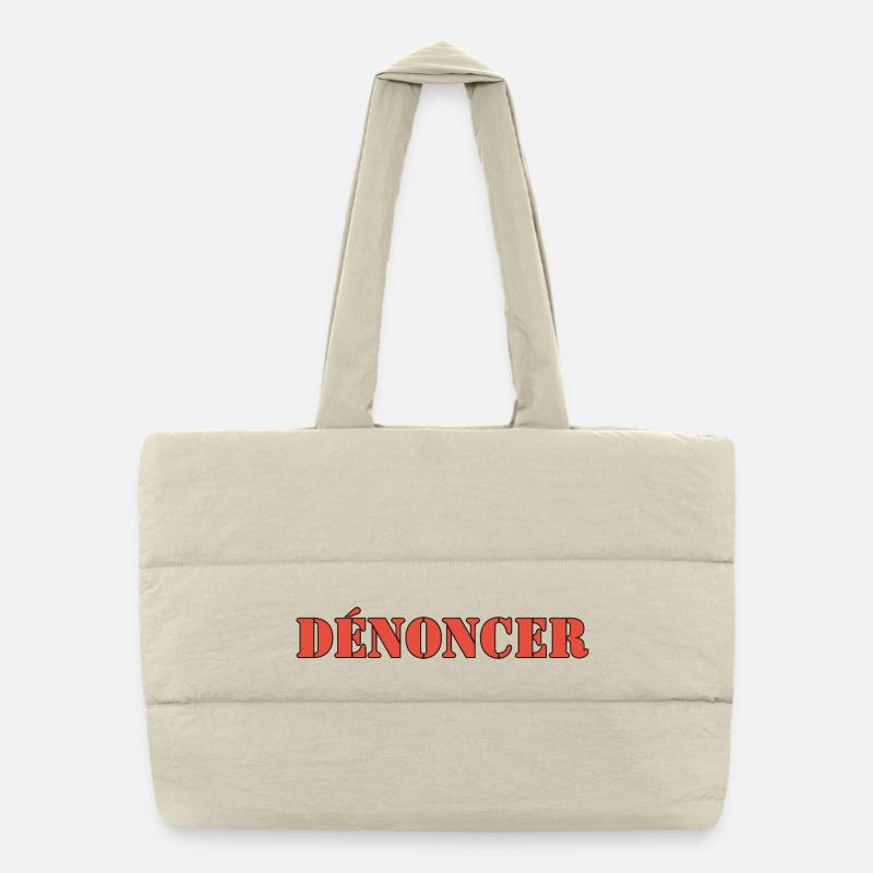 DÉNONCER - Sac shopping matelassé - blanc naturel