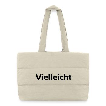 Vielleicht Motivationsspruch Design - Puffer-Einkaufstasche - Naturweiß - Vorne