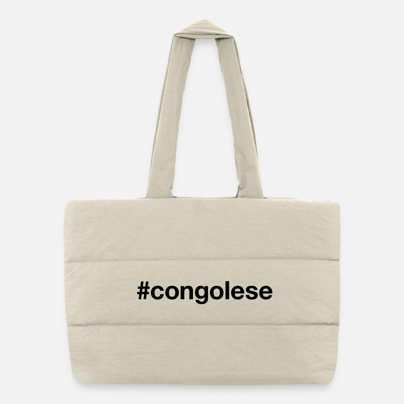 CONGOLESE Hashtag Kongo Congo Puffer-Einkaufstasche