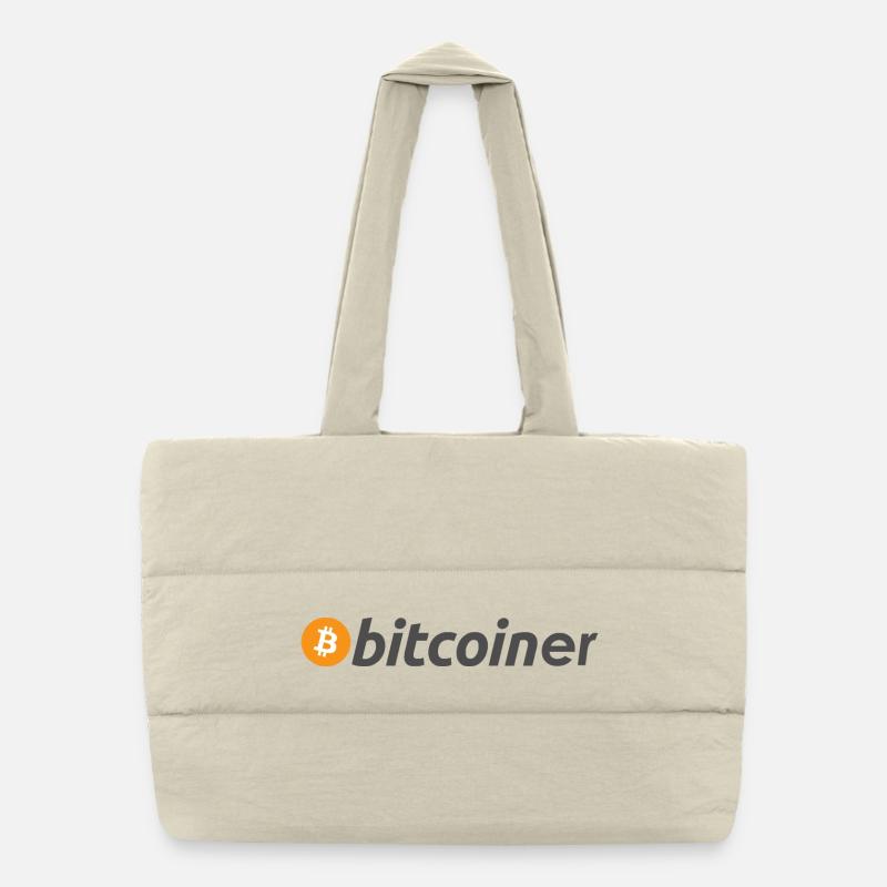 bitcoiner - Puffer-Einkaufstasche - Naturweiß