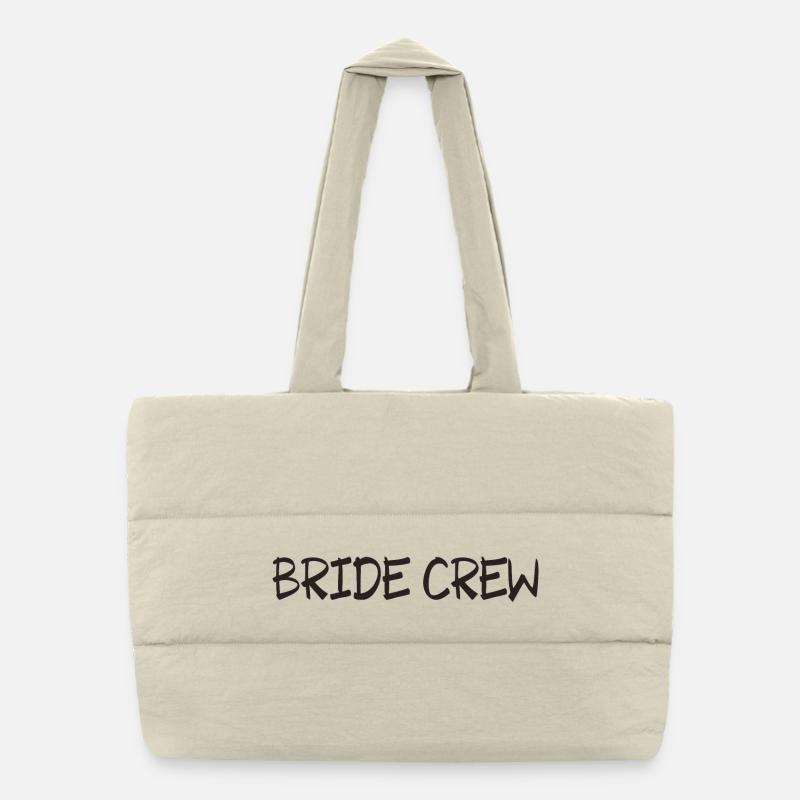 Fête de l’équipage de la mariée Sac shopping matelassé