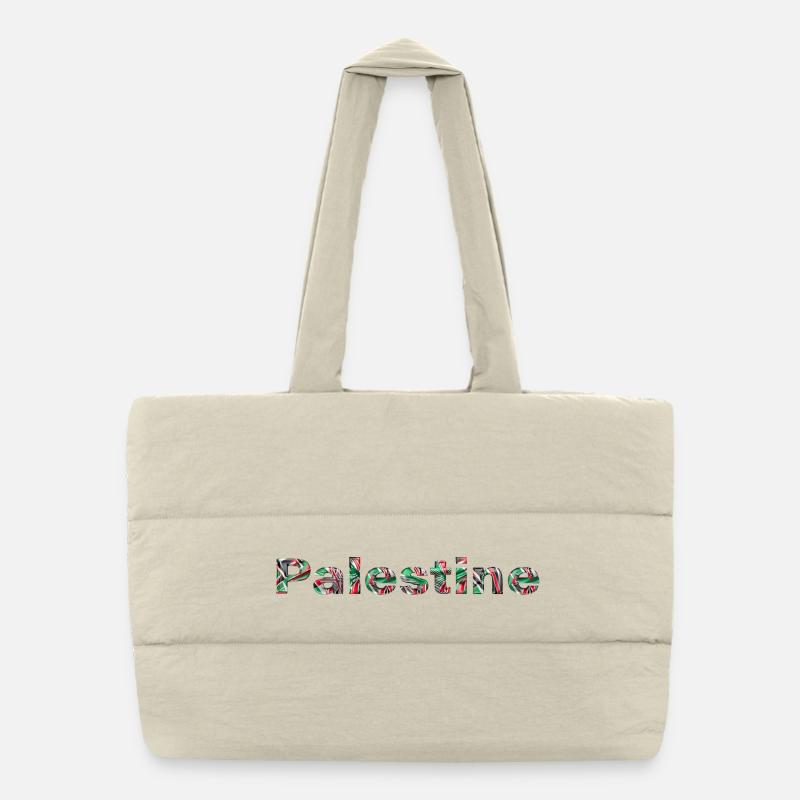 Palestine Colourful - Puffer-Einkaufstasche - Naturweiß