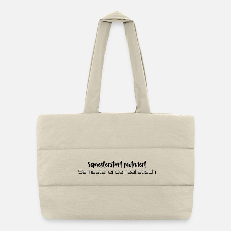 Coffee → learning → existential crisis Puffer Shopping Bag