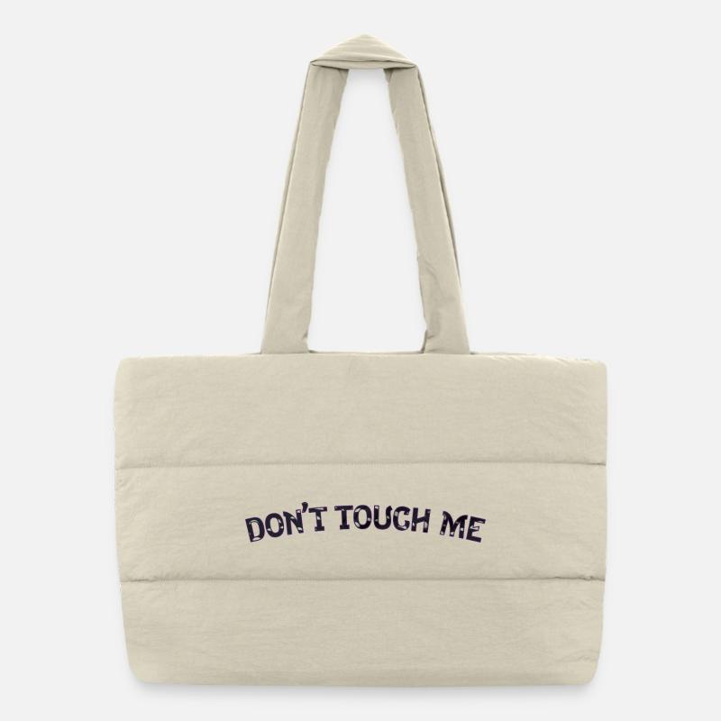 Ne me touche pas - Design de lettrage tacheté rétro Sac shopping matelassé
