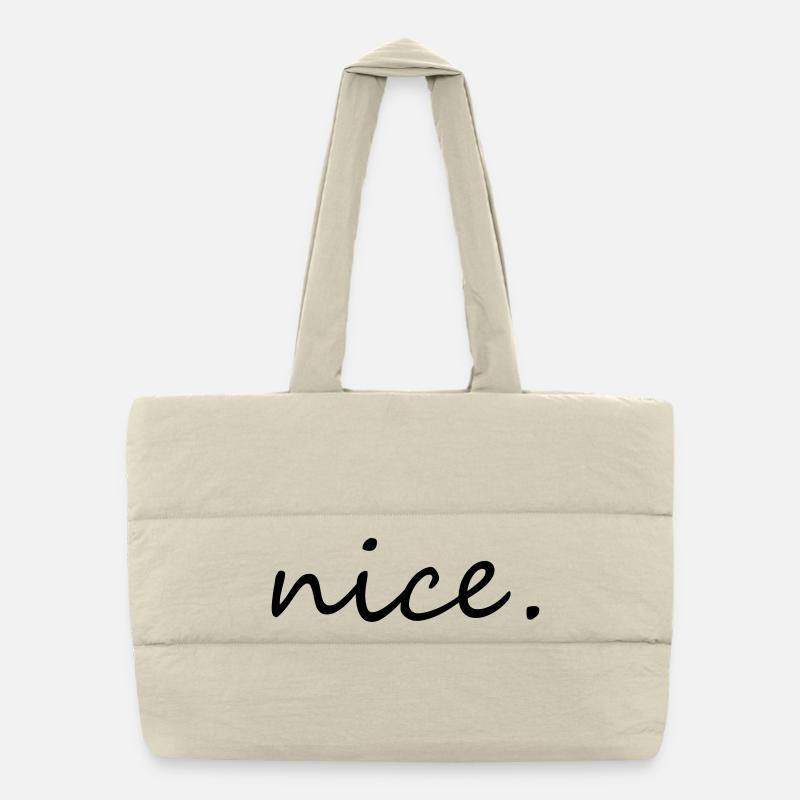 nice - Puffer-Einkaufstasche - Naturweiß