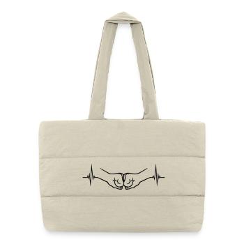 Impulsion de pompe à poing - Sac shopping matelassé - blanc naturel - Devant