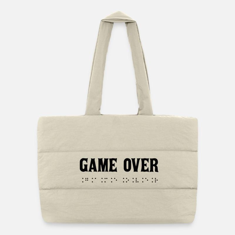 Message Game Over Sac shopping matelassé