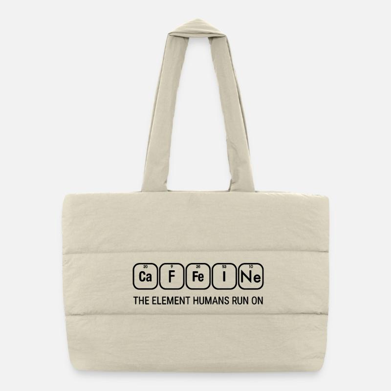Café Chimie Design Caféine Sac shopping matelassé