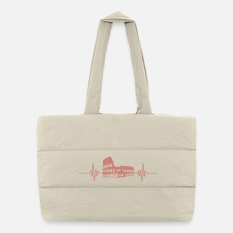 Rythme cardiaque du Colisée Sac shopping matelassé