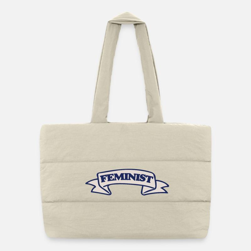 Fierté de la bannière féministe Sac shopping matelassé