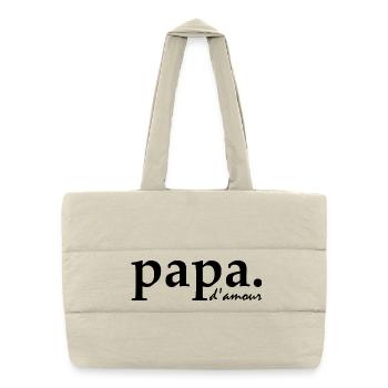Daddy of love - Puffer Shopping Bag - natural - Front