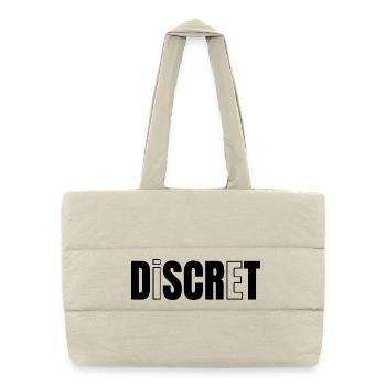 DISCRET !  - Sac shopping matelassé - blanc naturel - Devant