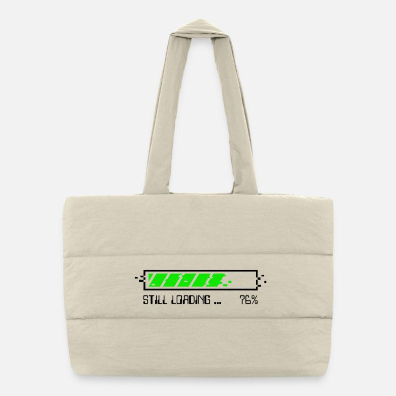 Still Loading – Patience Gamer - NO - Puffer Shopping Bag - natural