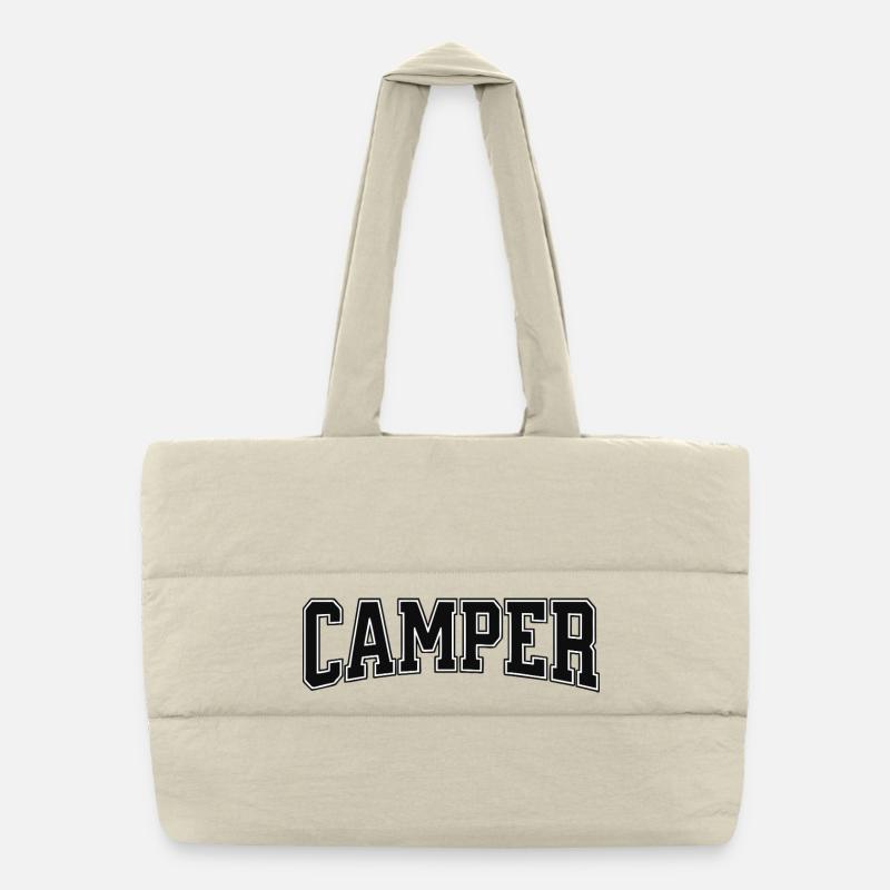 Camper Schriftzug mit Kontrastkontur Puffer-Einkaufstasche