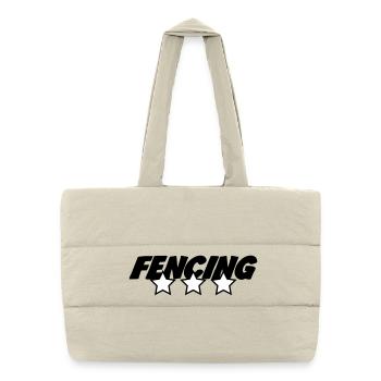 Escrime trois étoiles : le top du fleurettiste - Sac shopping matelassé - blanc naturel - Devant