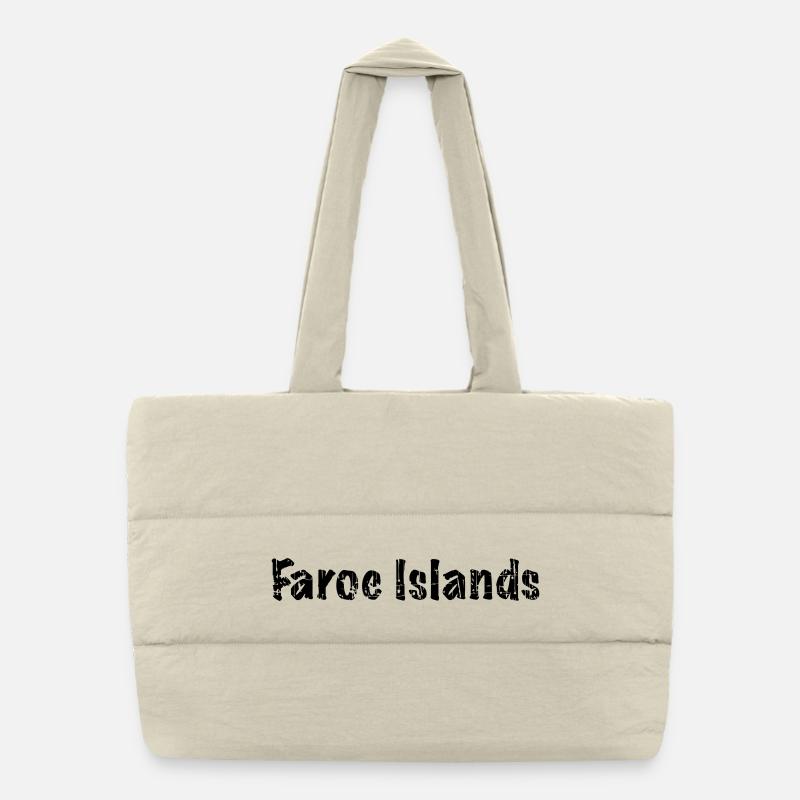Faroe Islands Puffer-Einkaufstasche