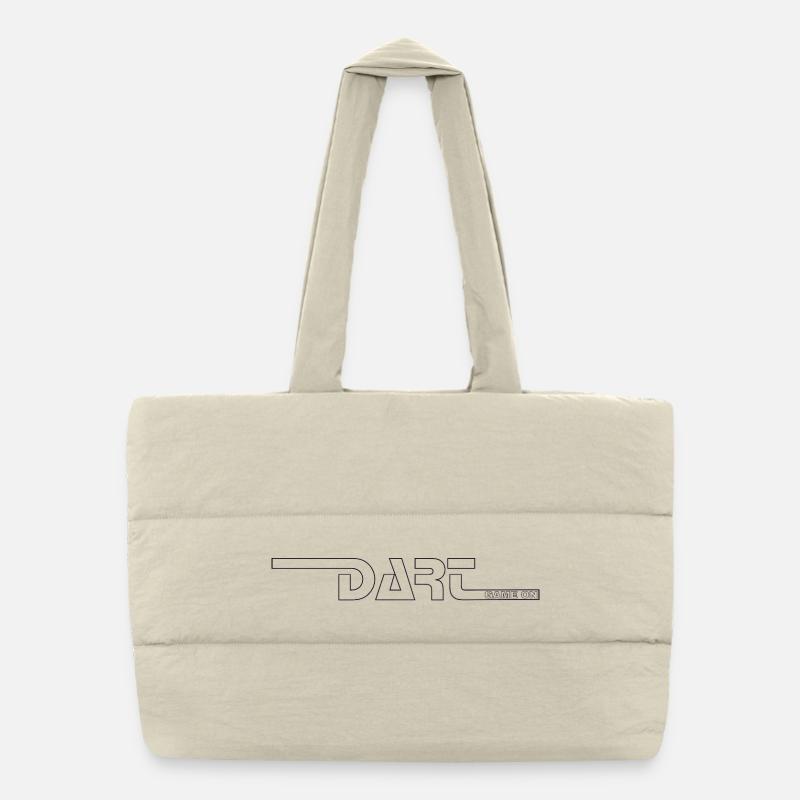 Fléchettes, fléchettes, JEU DE FLÉCHETTES SUR NOIR Sac shopping matelassé