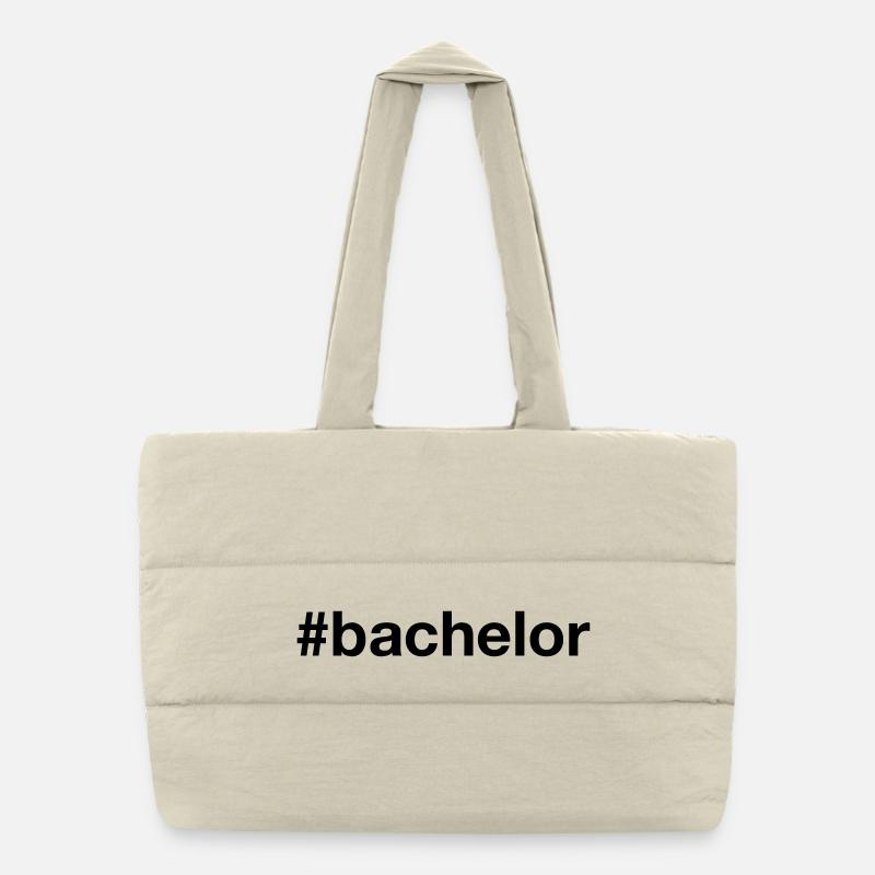 BACHELOR Hashtag - Puffer-Einkaufstasche - Naturweiß