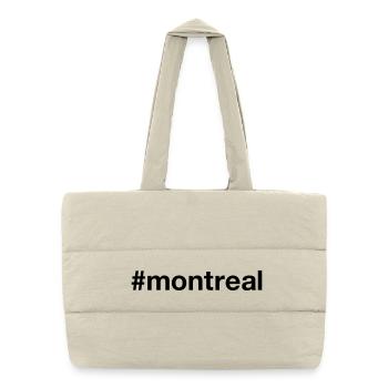 MONTRÉAL Canada Kanada Hashtag - Sac shopping matelassé - blanc naturel - Devant
