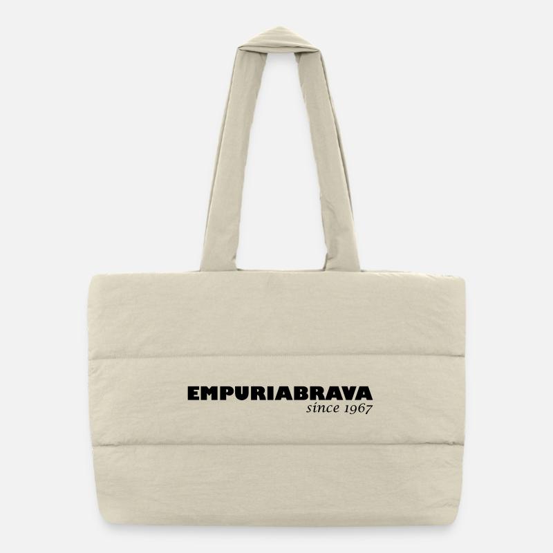 Empuriabrava since 1967 - Puffer-Einkaufstasche - Naturweiß
