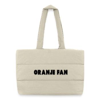 Orangefarbener Fan der königlichen Familie zum Königstag # - Puffer-Einkaufstasche - Naturweiß - Vorne