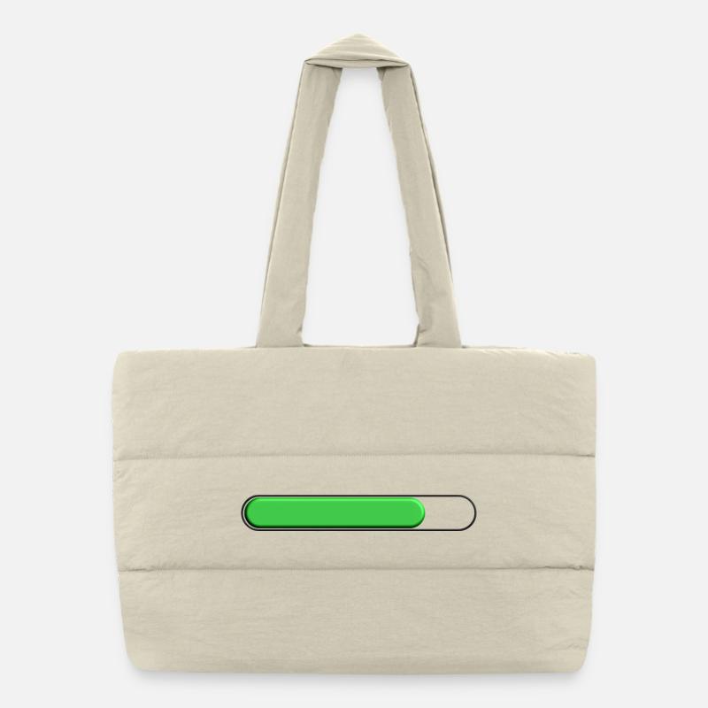 Average gauge Green (three quarters) Puffer Shopping Bag