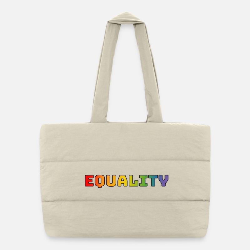 Regenbogen equality 1 Puffer-Einkaufstasche