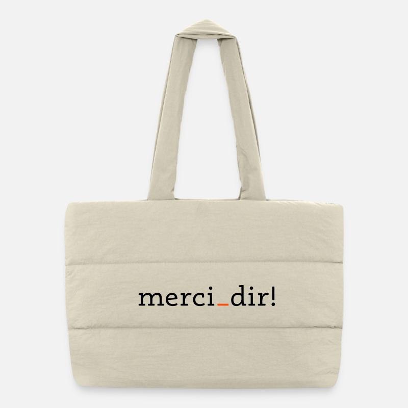 merci dir - 2 couleurs Sac shopping matelassé