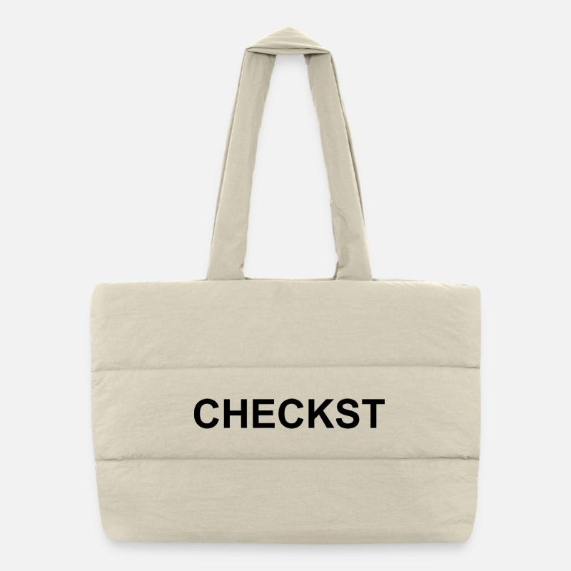 check black Puffer Shopping Bag