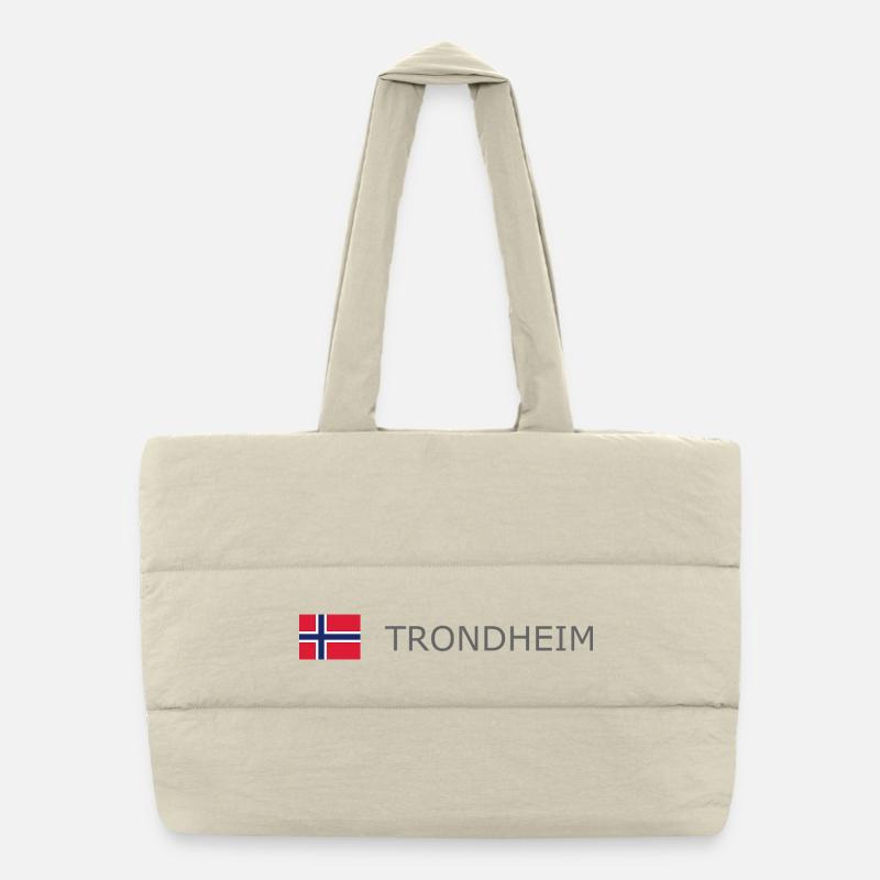 Norway Flag - Trondheim - Norge - Norwegen Puffer Shopping Bag