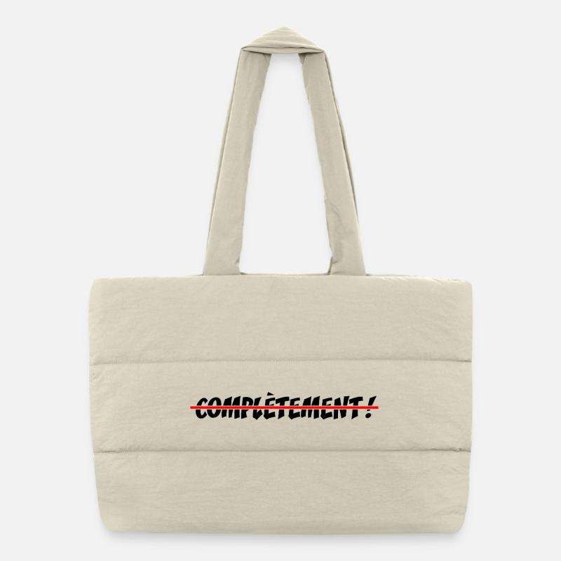 COMPLÈTEMENT BARRÉ ! - humour graphique décalé Sac shopping matelassé