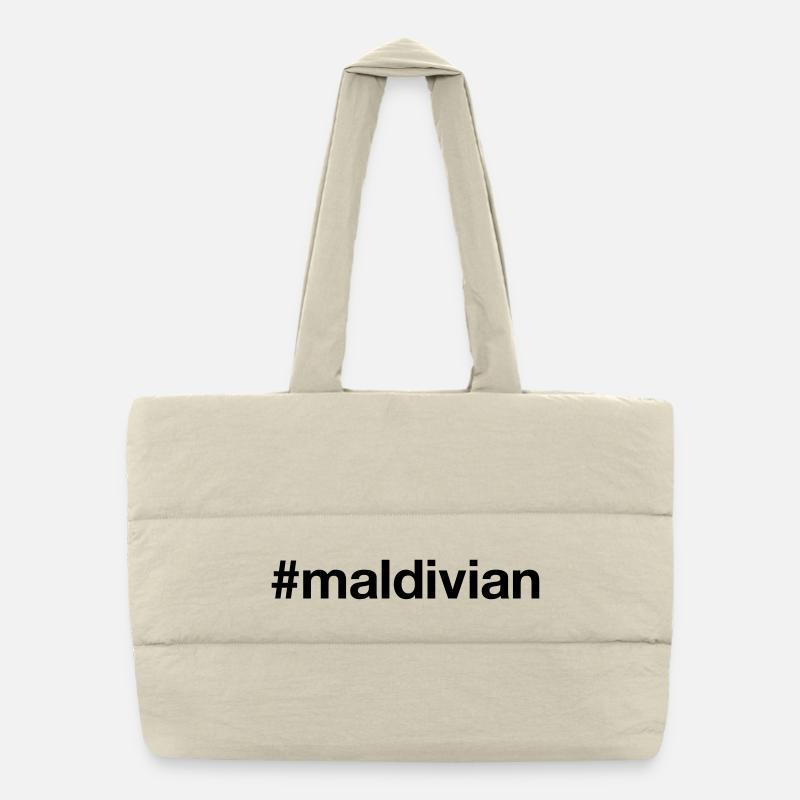 MALDIVES Hashtag Maldivian Puffer Shopping Bag