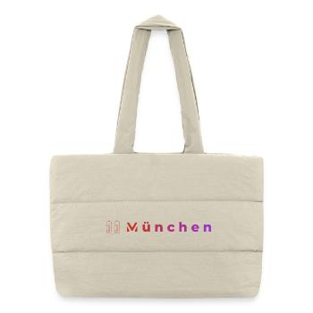 Veilleuses de Munich - Sac shopping matelassé - blanc naturel - Devant