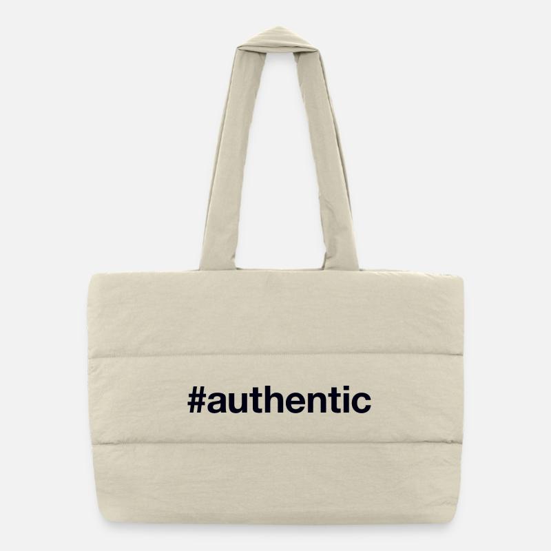 AUTHENTIC authentisch echt - Puffer-Einkaufstasche - Naturweiß