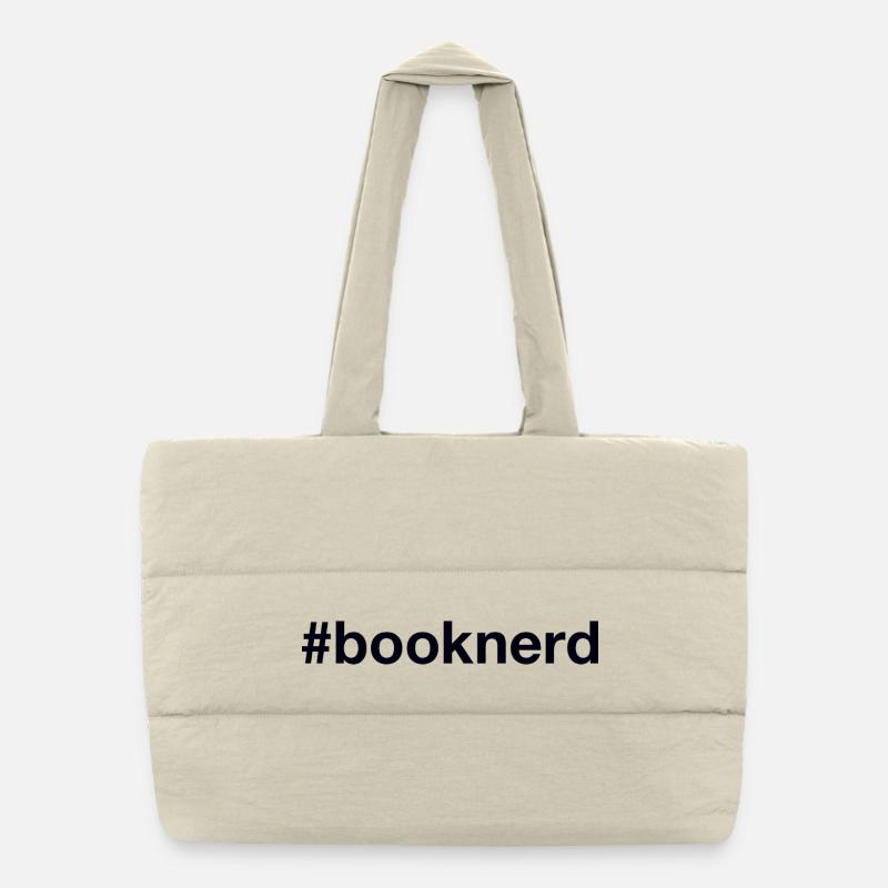 Hashtag de nerd du livre Sac shopping matelassé