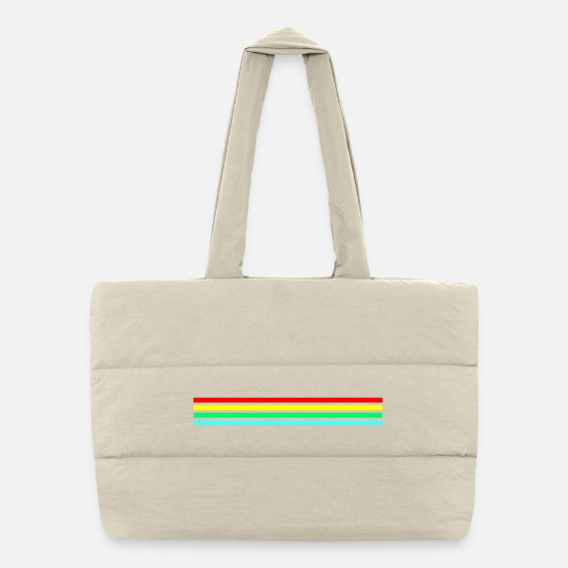 Retro Neon Friendly Raider Puffer Shopping Bag