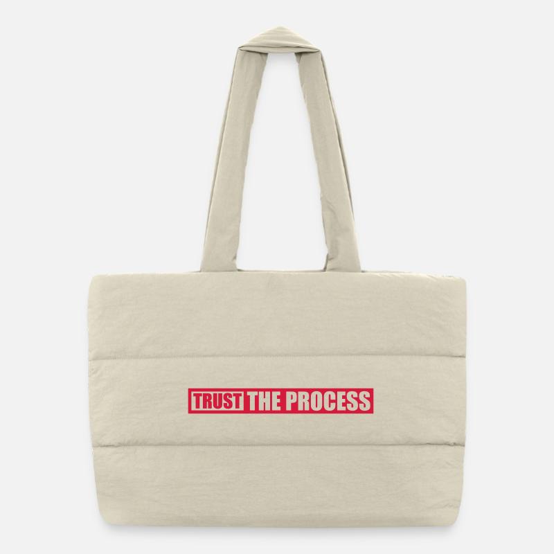 trust the process Zitat Puffer-Einkaufstasche