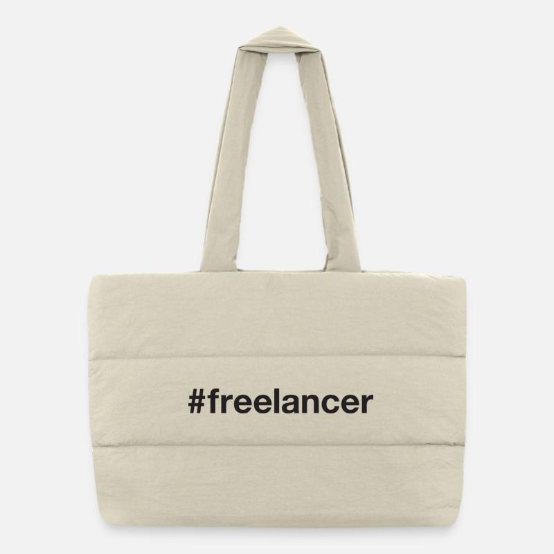 Freelancer Hashtag Puffer-Einkaufstasche