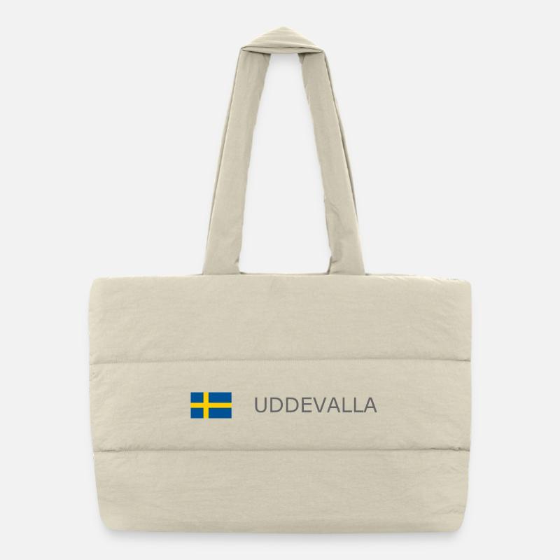 Drapeau de la Suède - Uddevalla - Sverige - Schweden Sac shopping matelassé