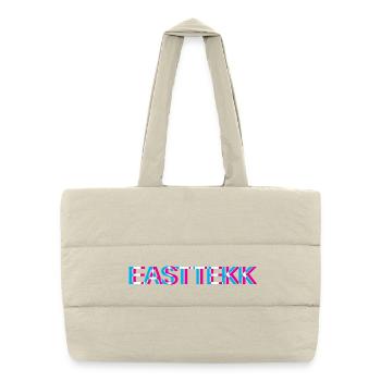 Hardtekk Tekk - Sac shopping matelassé - blanc naturel - Devant